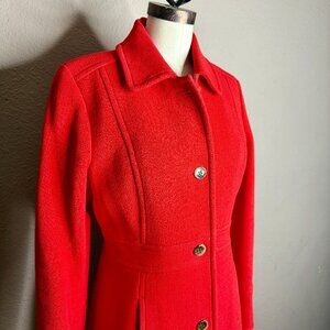 WOOL BLEND LADY DAY ITALIAN MADE RED COAT JCREW